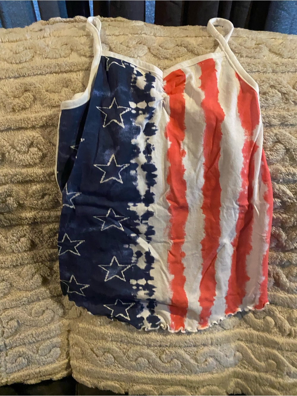 SO Girls' Flag Print Tank Top - Red, White, Blue